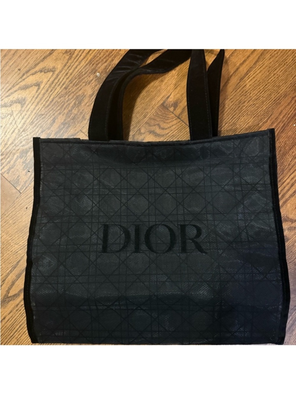 Dior Black Embroidered Logo Tote medium sized new!